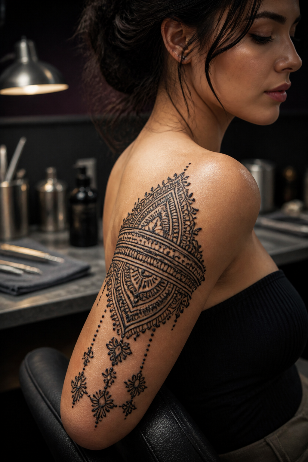 hand tattoos for women: nature-inspired motif in an original editorial composition