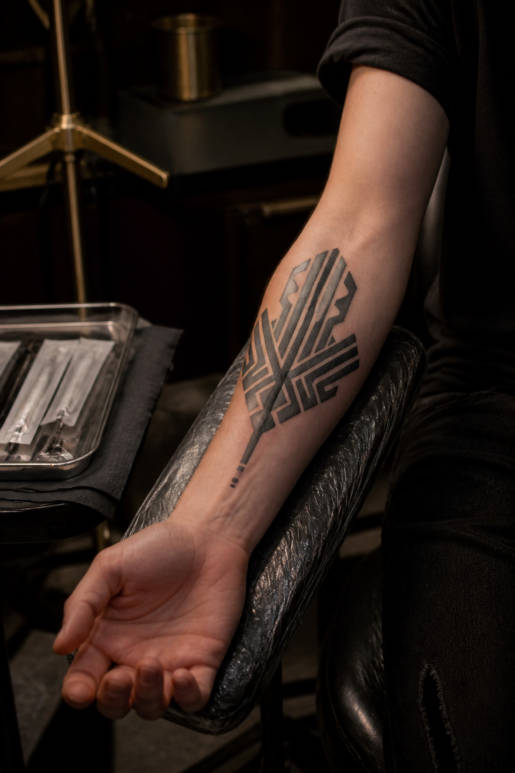 hand tattoos for women: negative-space design in an original editorial composition