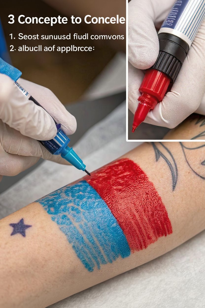 14. Camouflaging Saturated Color Tattoos - best tattoo cover up makeup