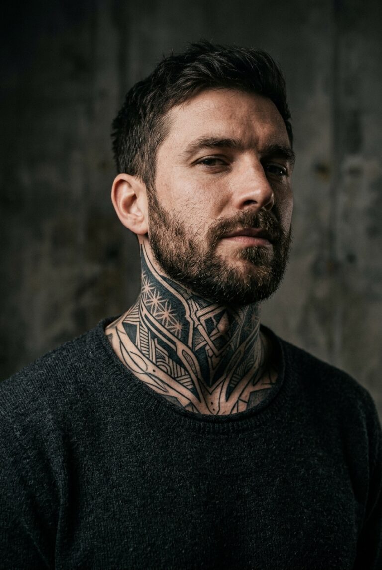 neck tattoos for men featured