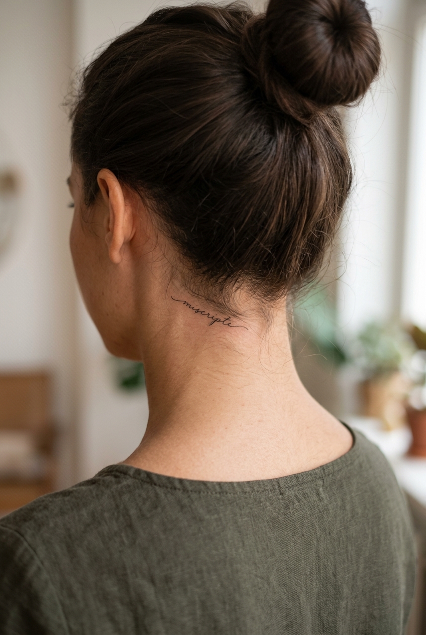 5. Throat Notch Fine-Line Butterfly - neck tattoos for women