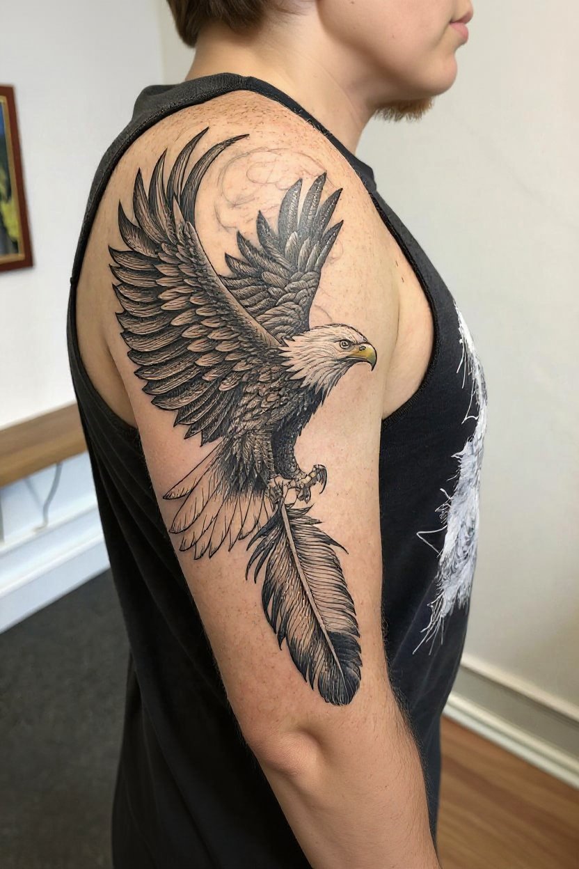 5. Majestic Birds of Power and Grace - half sleeve tattoos for women