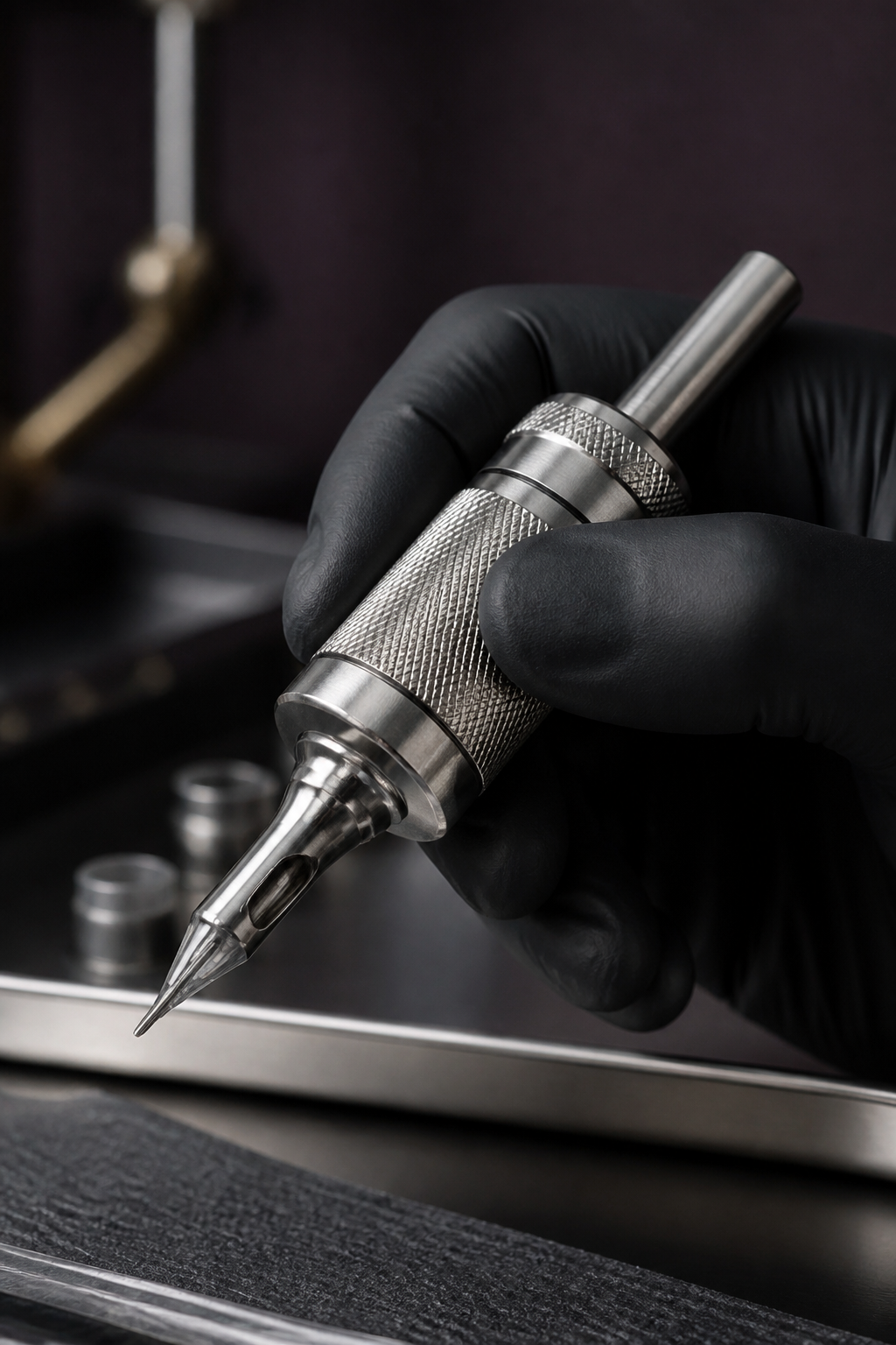 stainless self locking tattoo grip with precise knurling