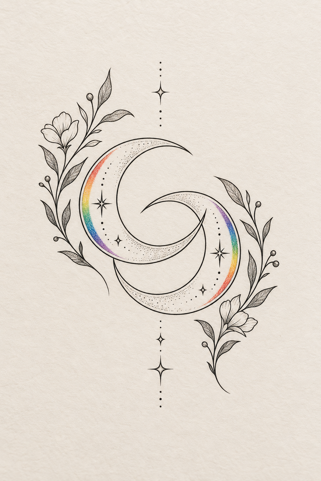 infinity hearts matching LGBT couple tattoos
