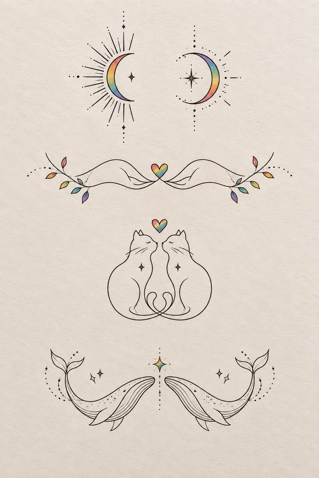 matching scissors LGBT couple tattoo idea