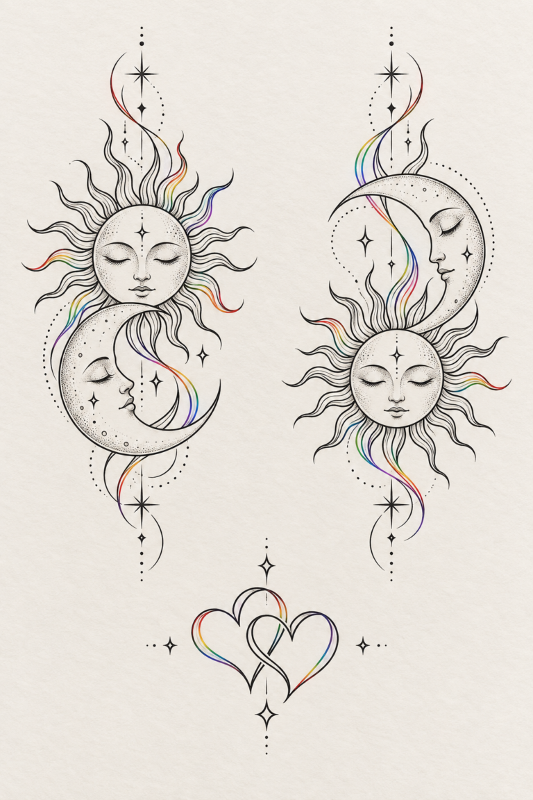 original matching LGBT couple tattoo ideas editorial cover