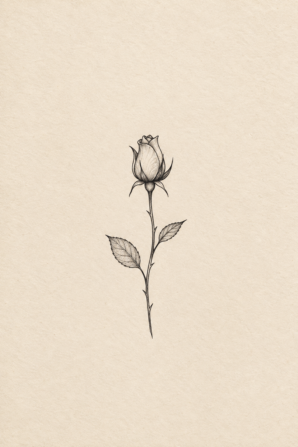 Tiny rosebud small neck tattoo concept