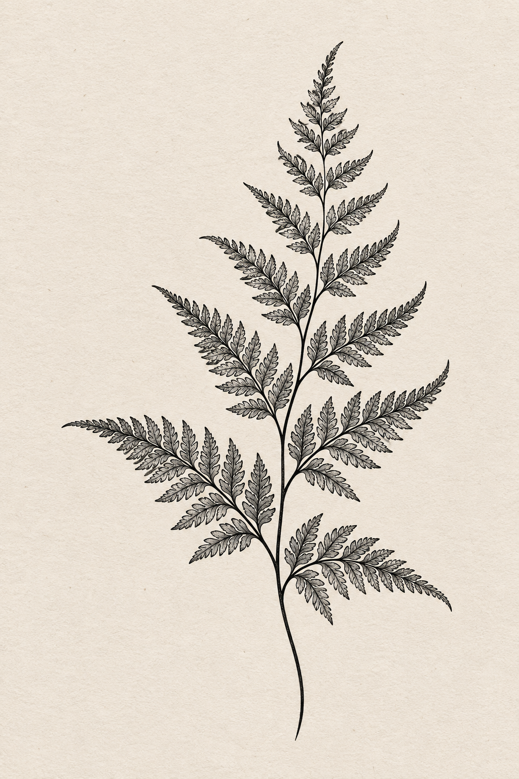 Minimal fern small neck tattoo concept