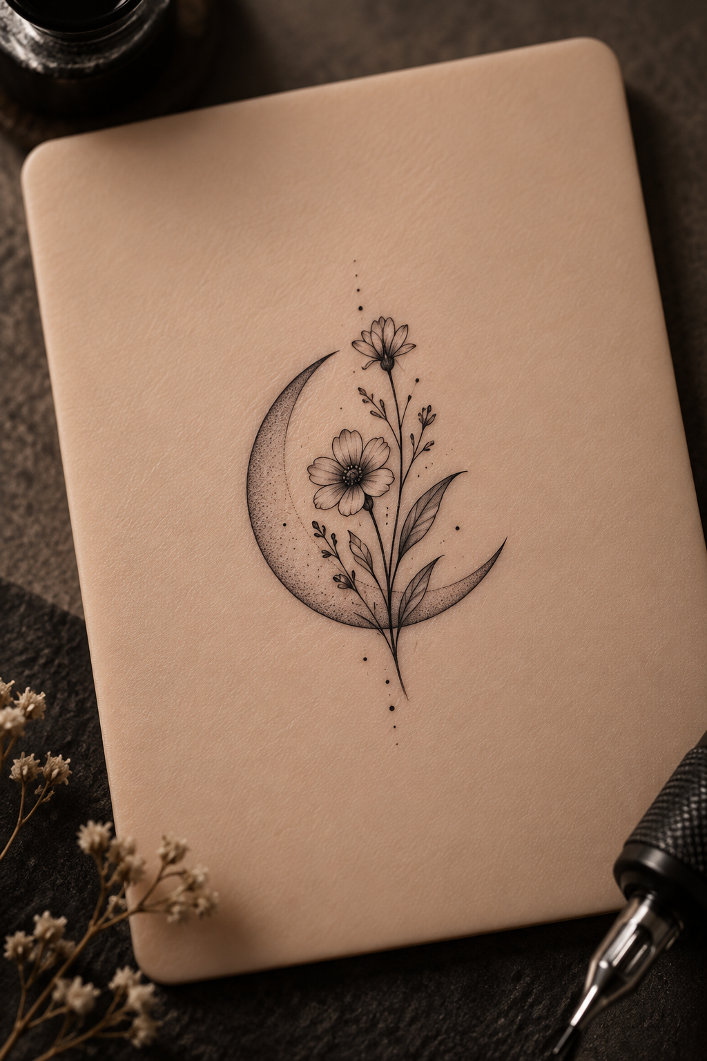 Geometric small hip tattoo idea