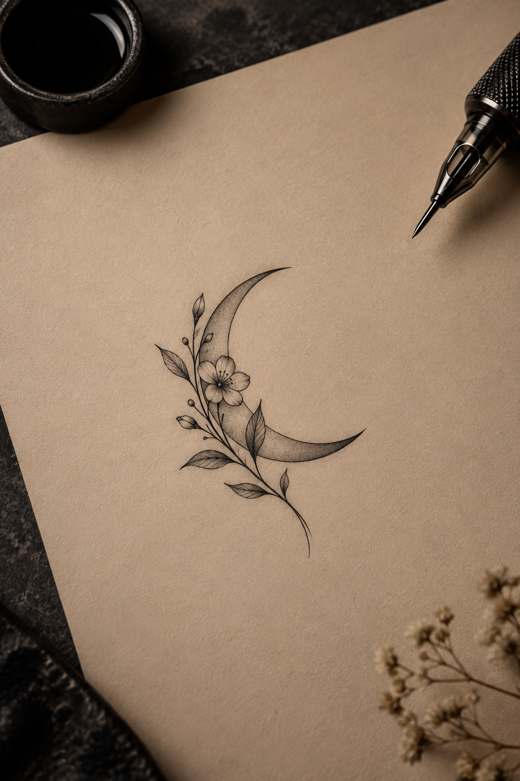 Tiny script small hip tattoo idea