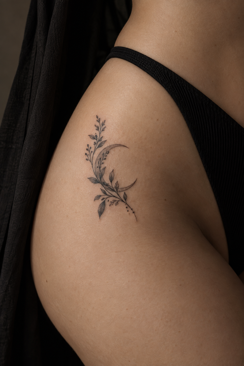 Lotus small hip tattoo idea