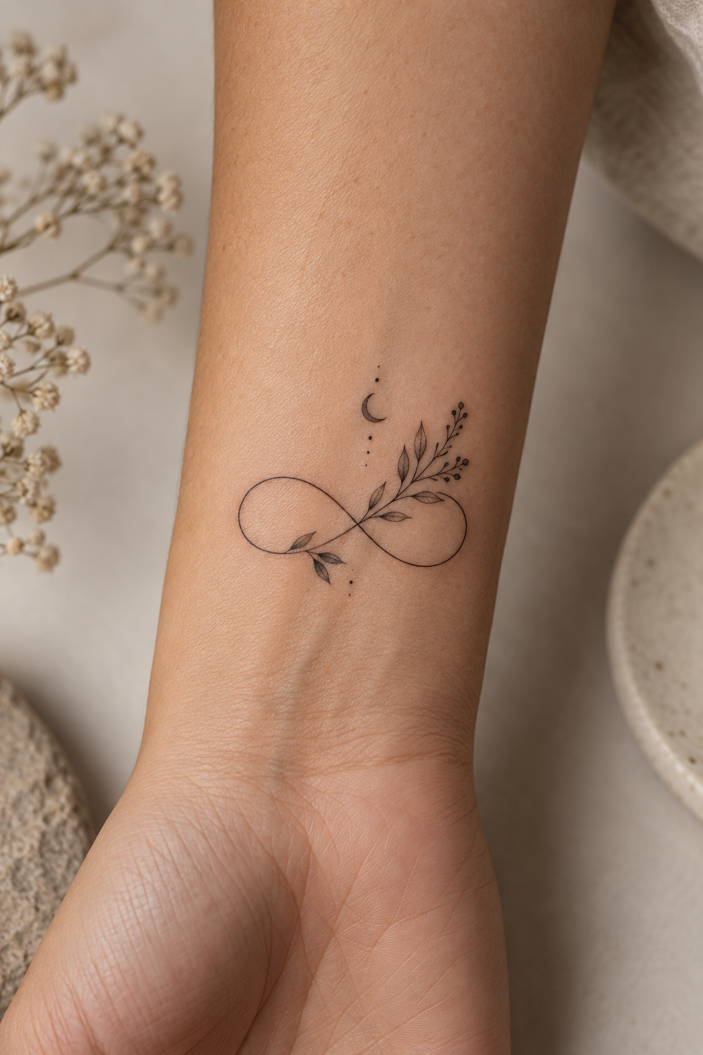 Minimalist Script Infinity small infinity tattoo idea