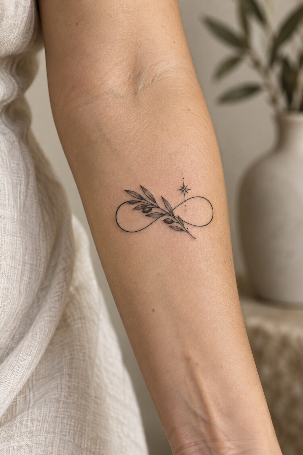 Watercolor Infinity small infinity tattoo idea