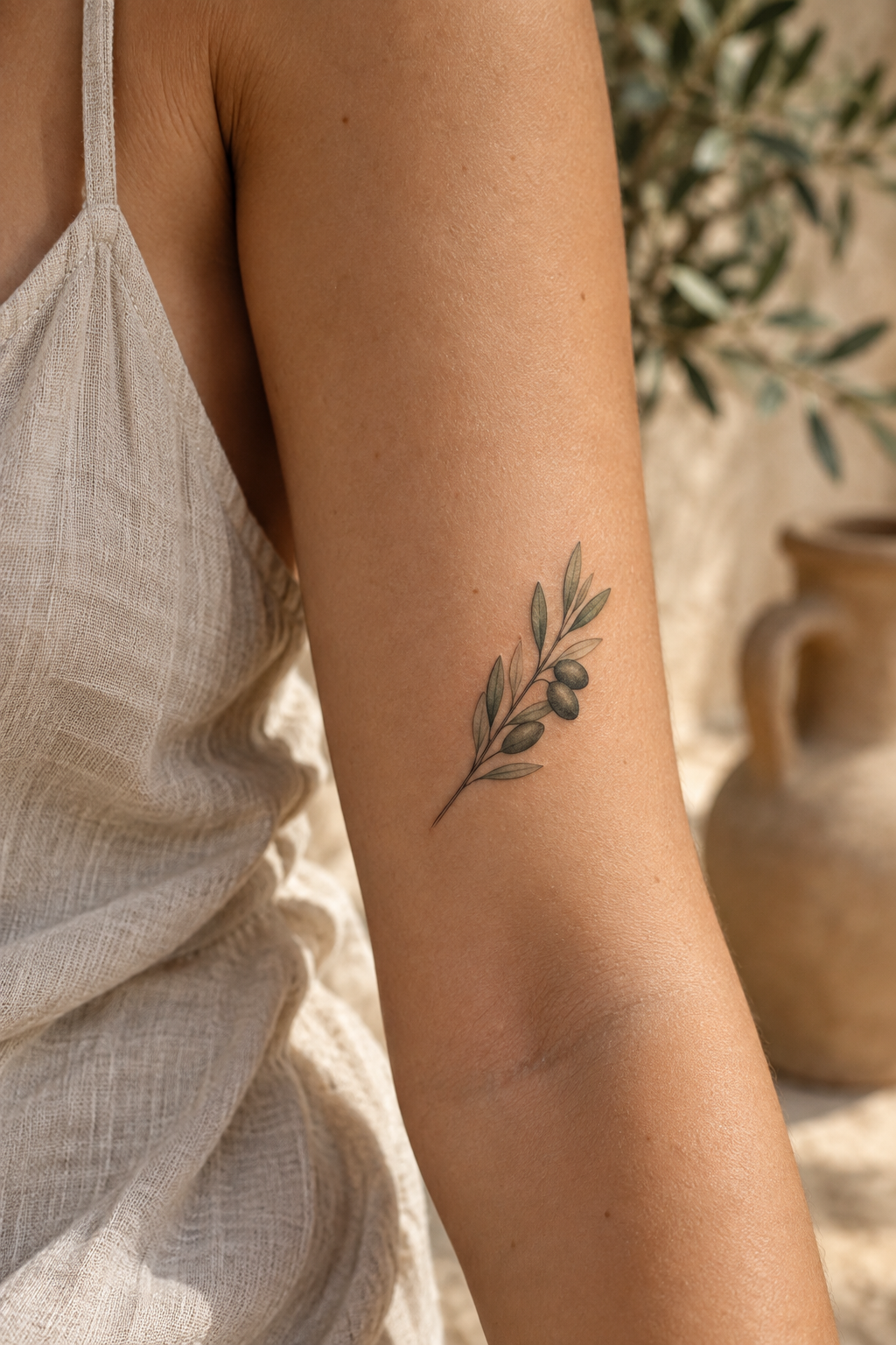 Olive Branch small Italian tattoos idea