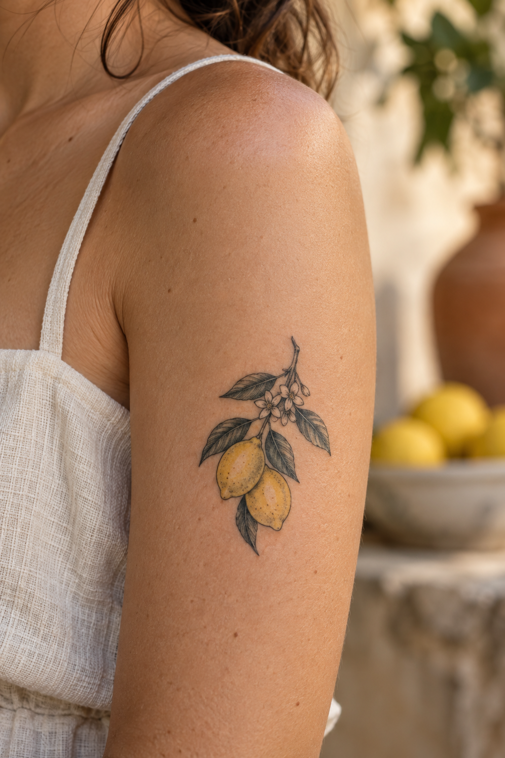 Italian Lemon small Italian tattoos idea