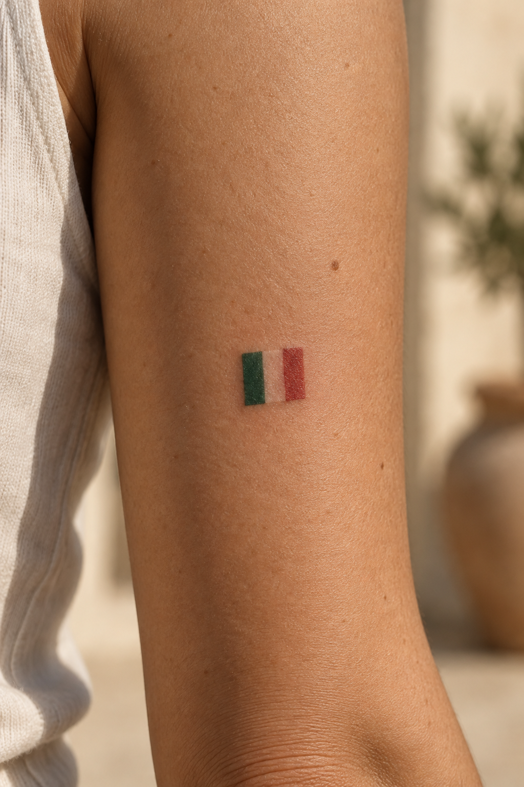 Italian Flag Detail small Italian tattoos idea