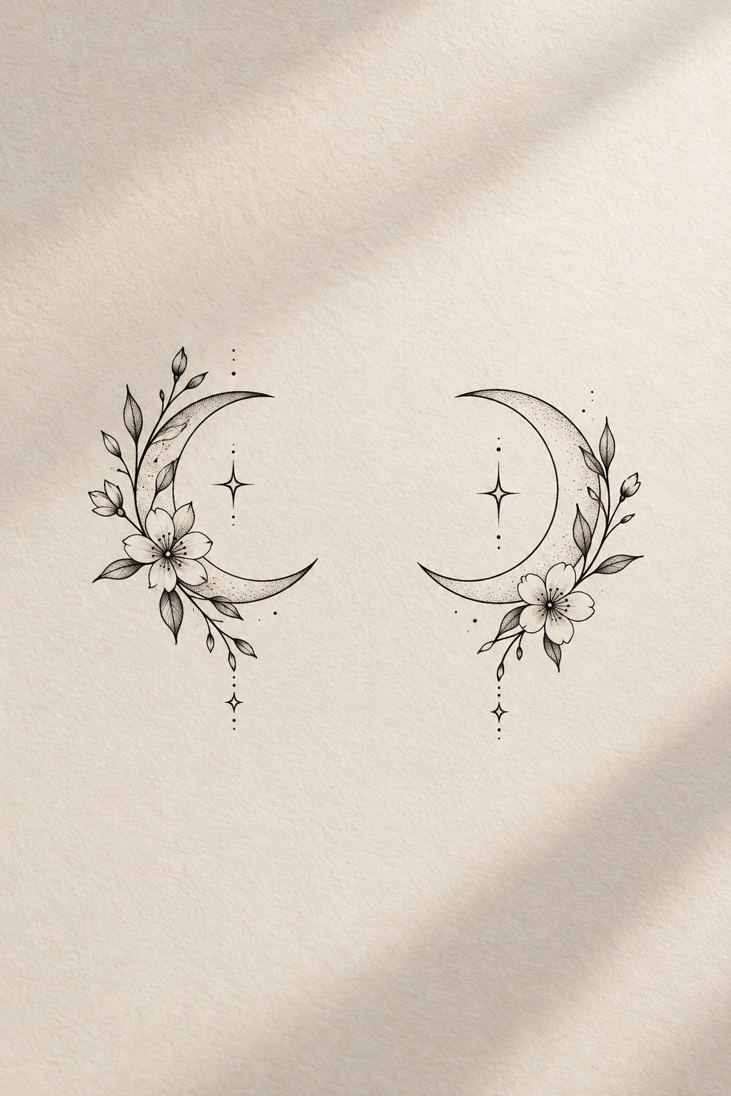 small matching tattoos little branch motifs