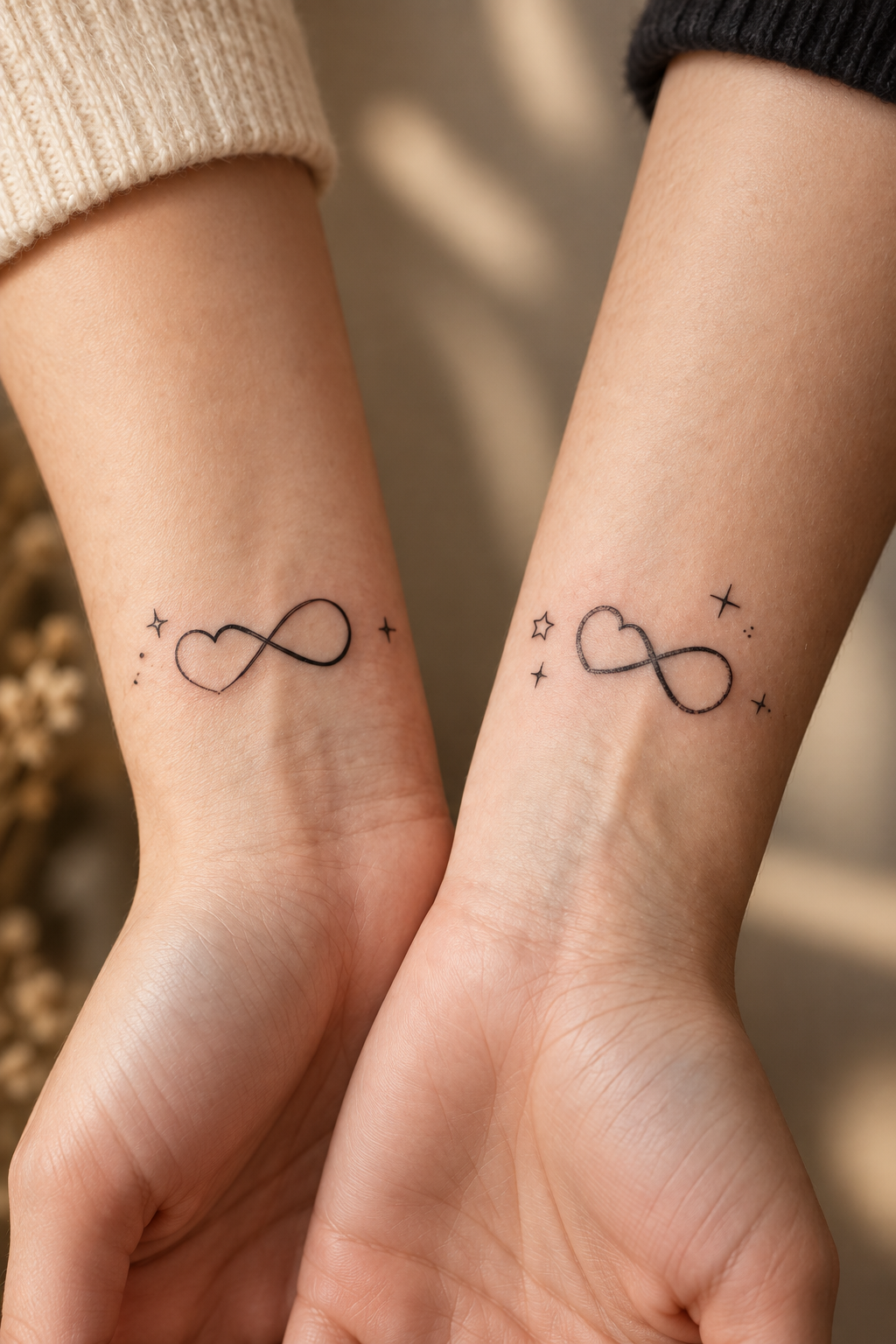 Infinity Symbol small sister tattoos idea