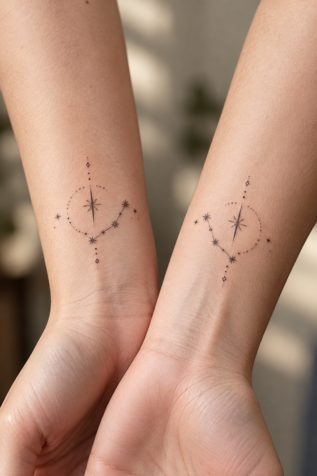 Coordinates small sister tattoos idea