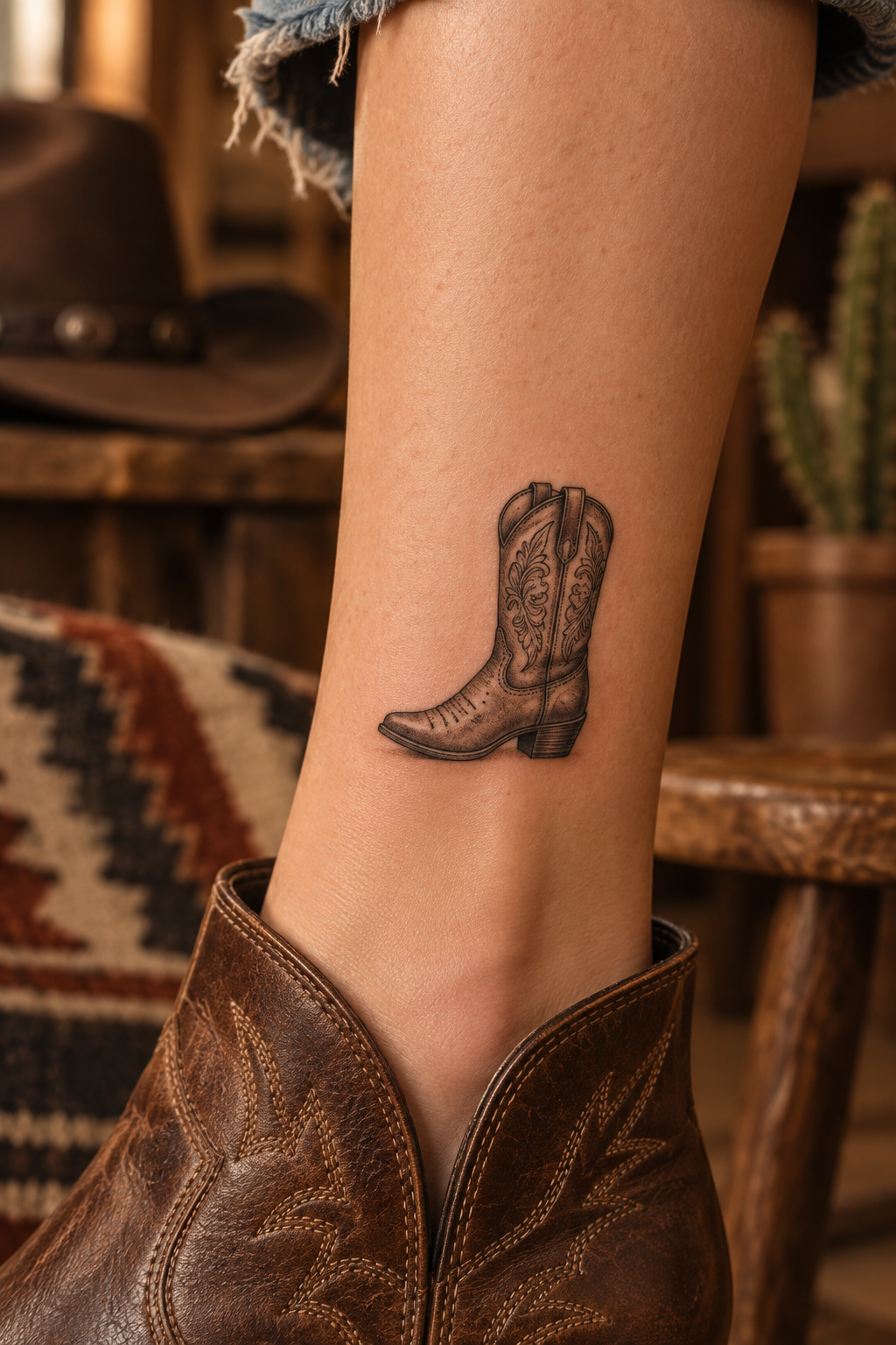 Western Boot small western tattoos idea