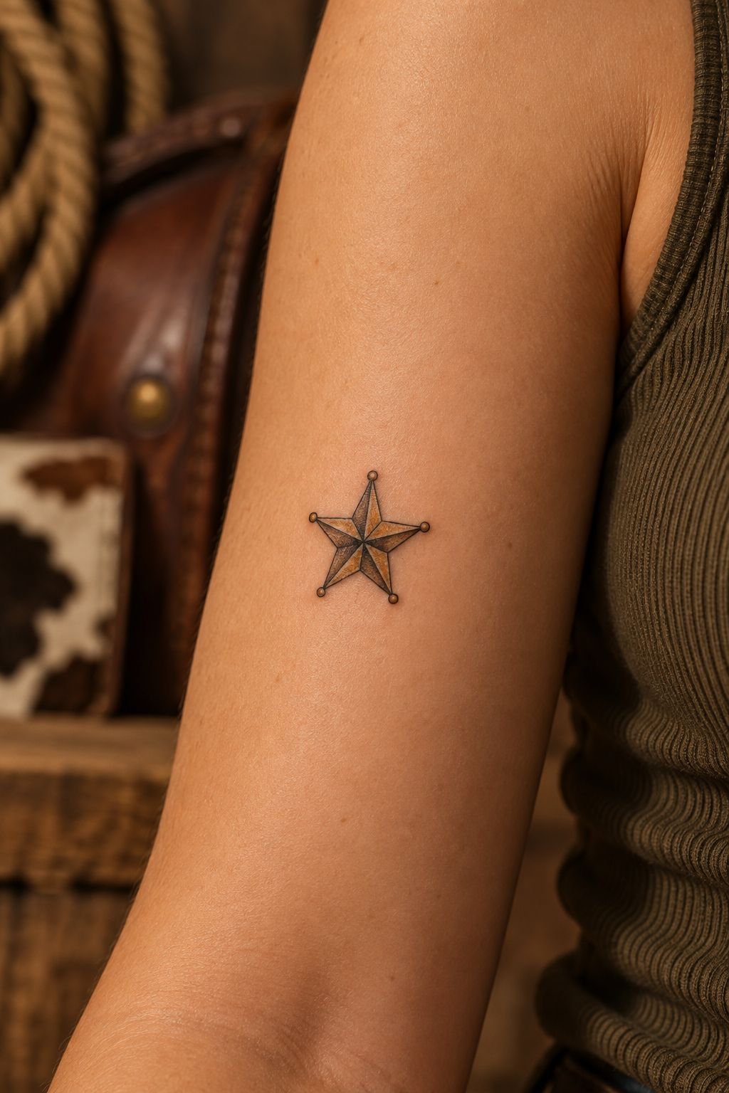 Rodeo Star small western tattoos idea