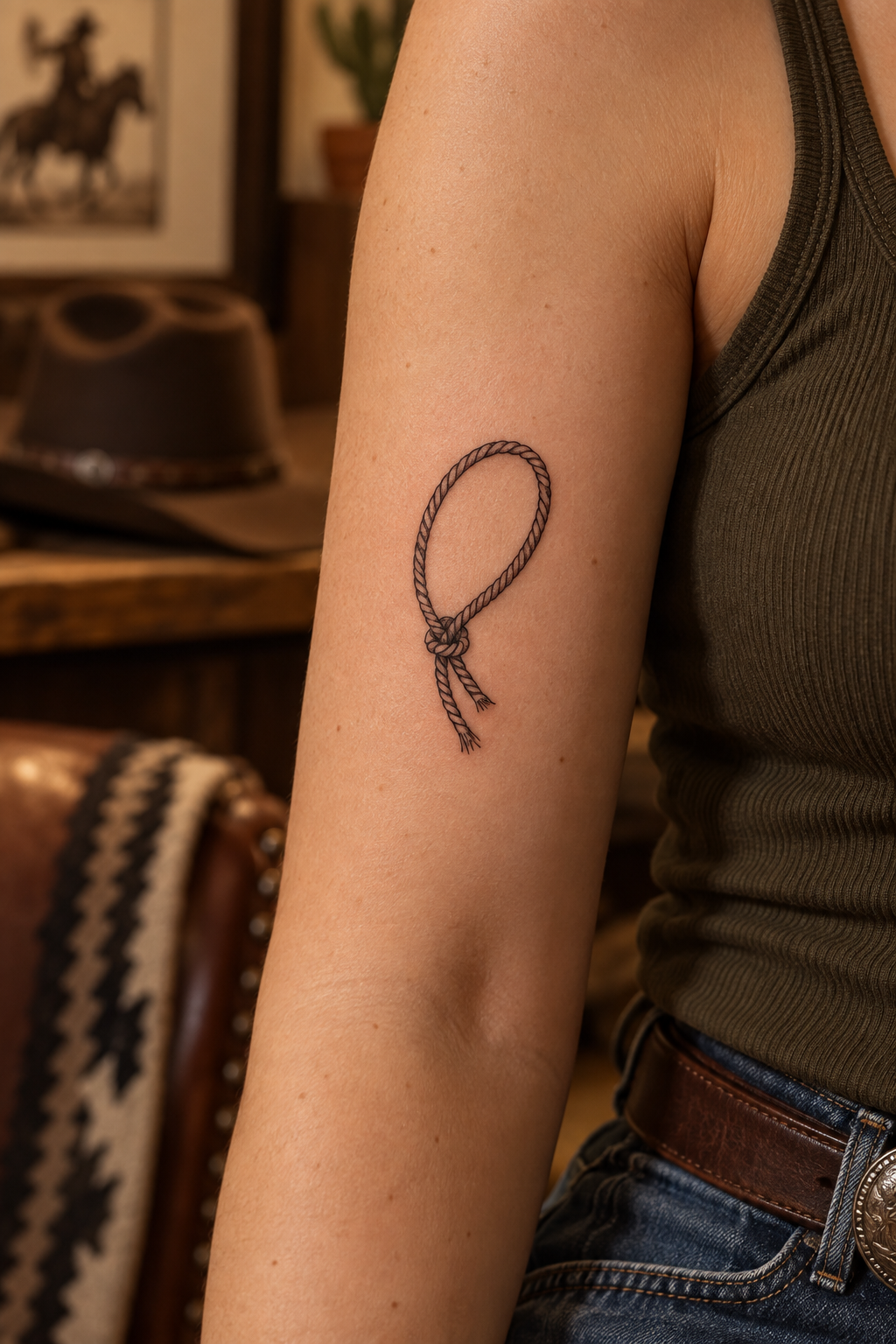 Lasso Loop small western tattoos idea