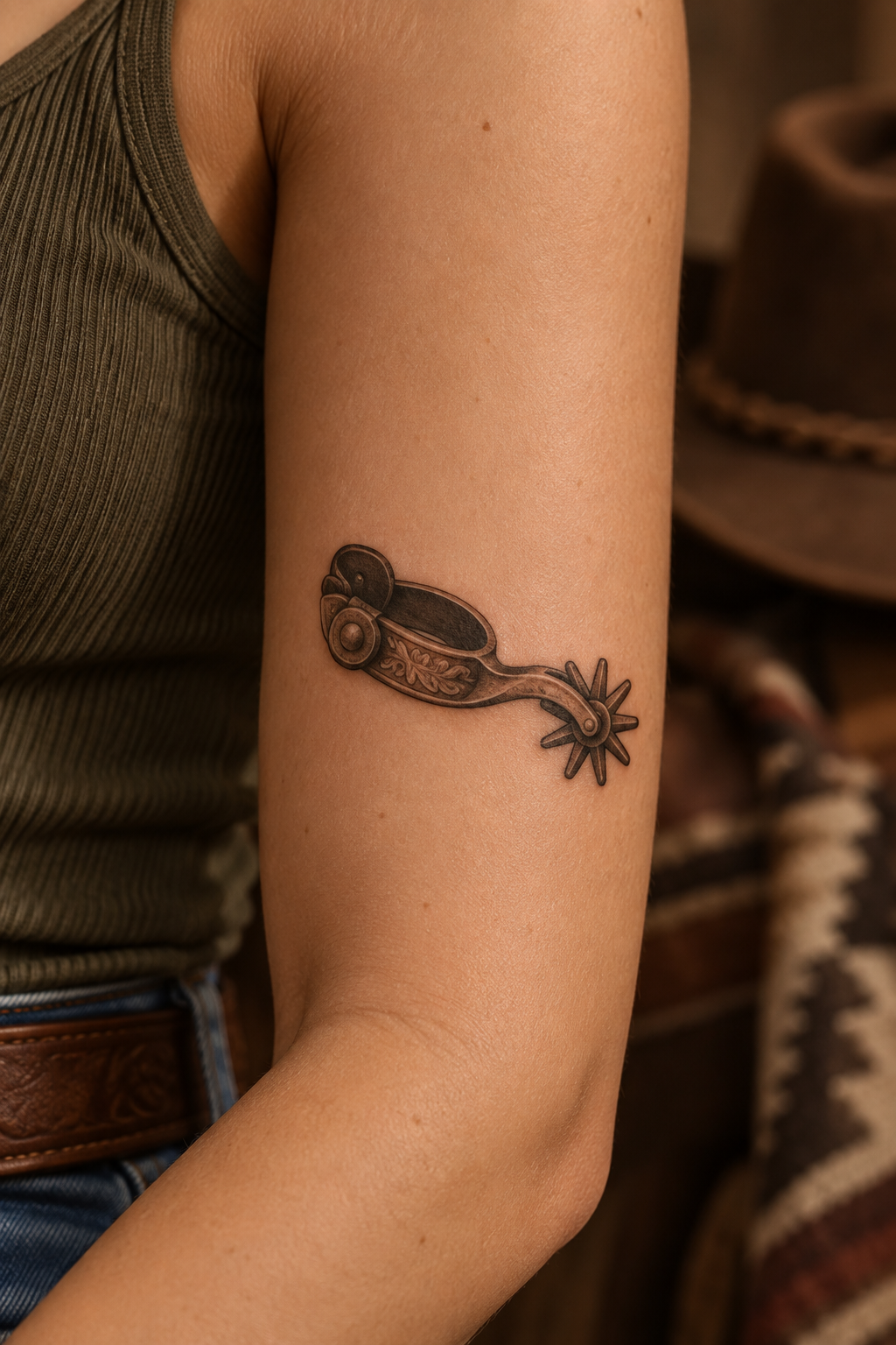 Cowboy Spur small western tattoos idea