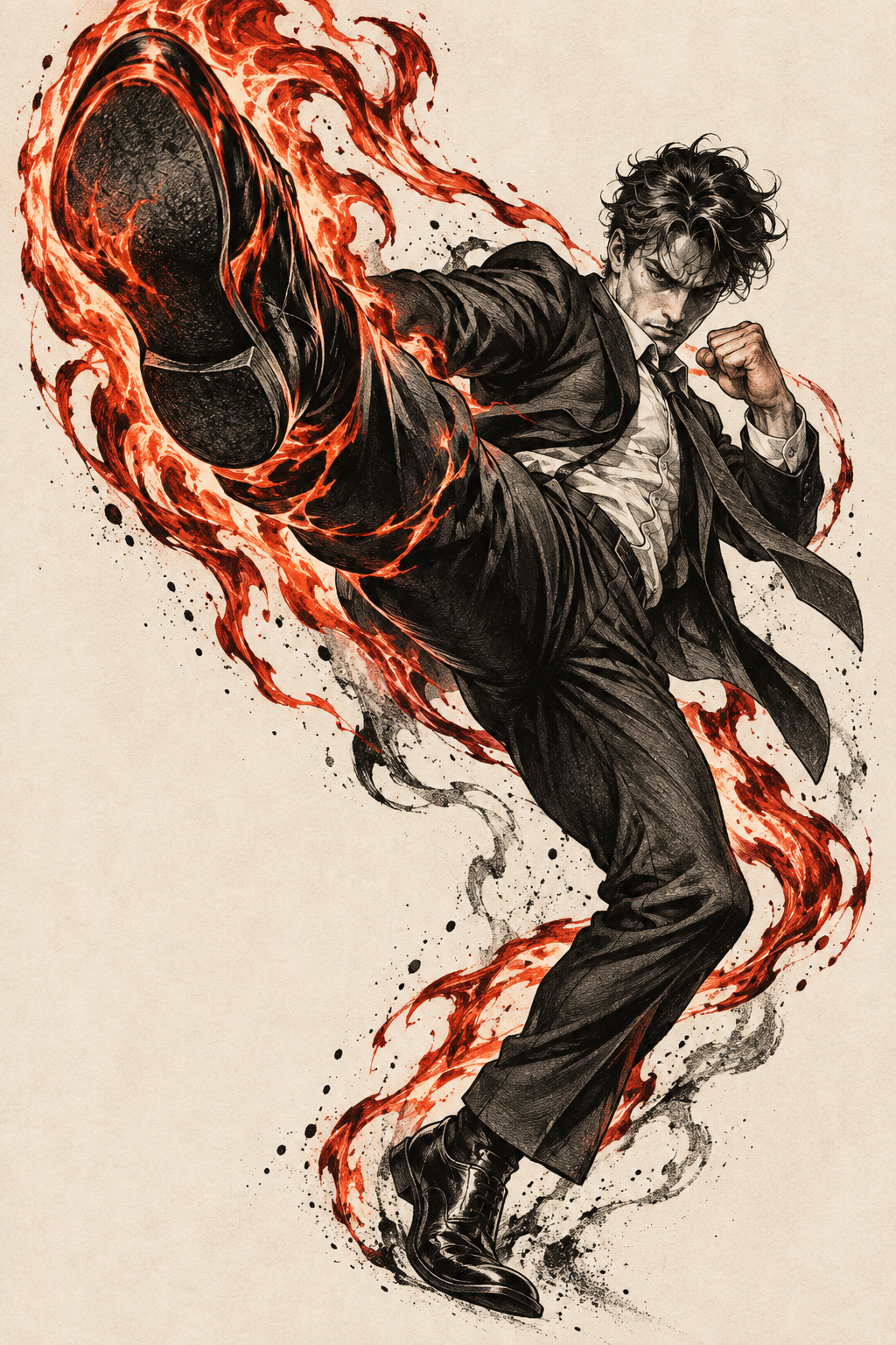 Sanji's flaming kick One Piece tattoo idea
