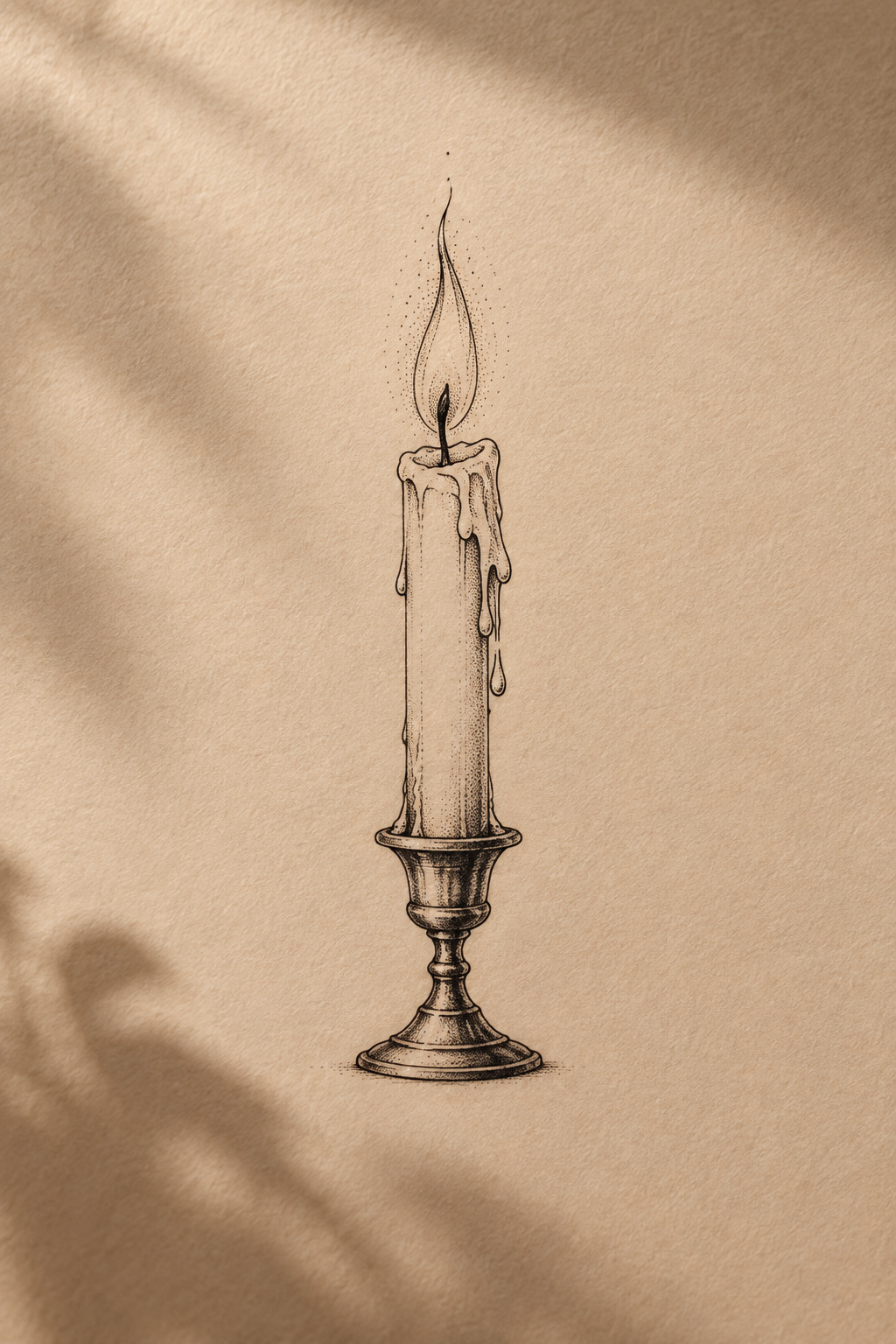 small candle with a melting flame tiny memento mori tattoos