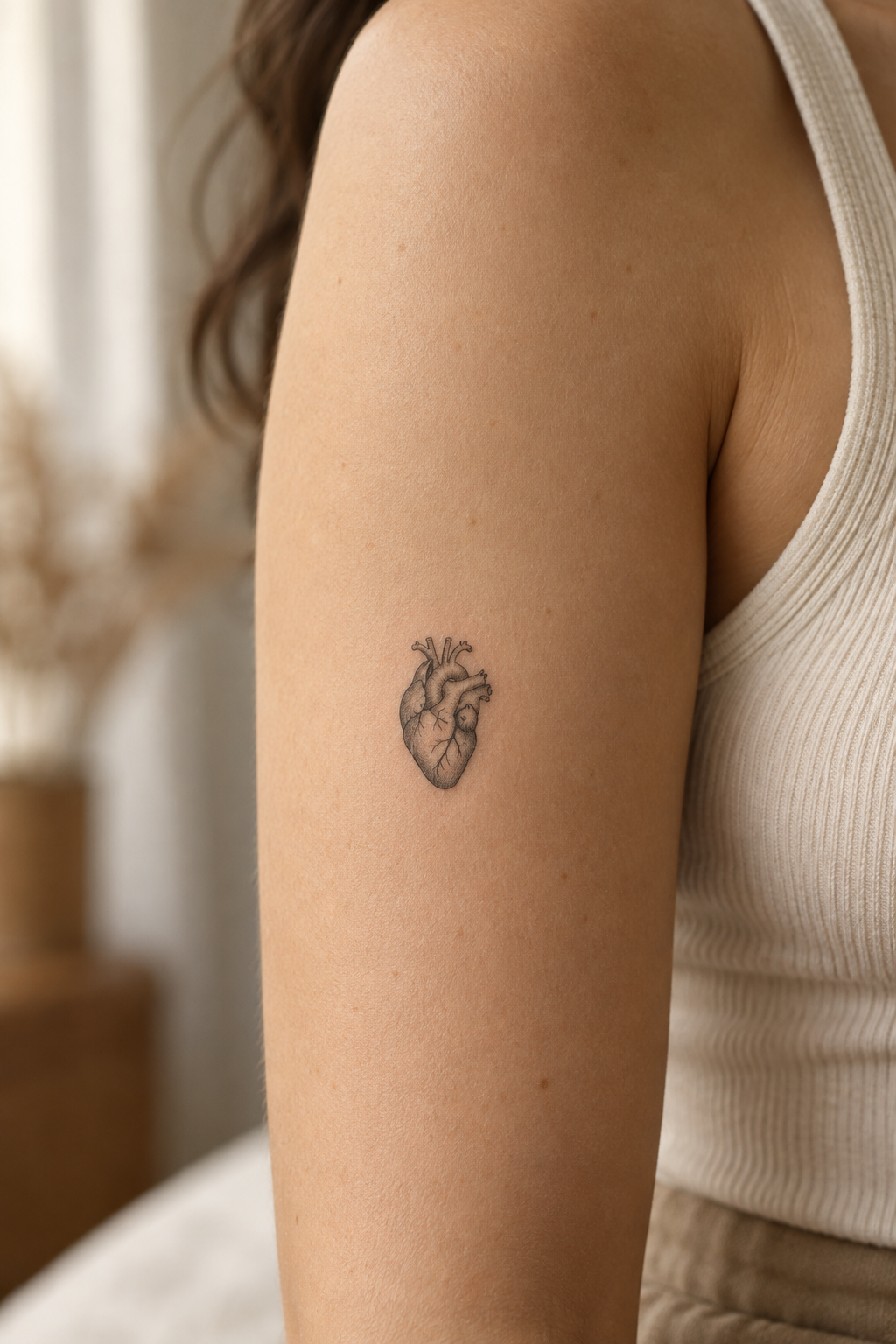 tiny anatomical heart tiny memento mori tattoos