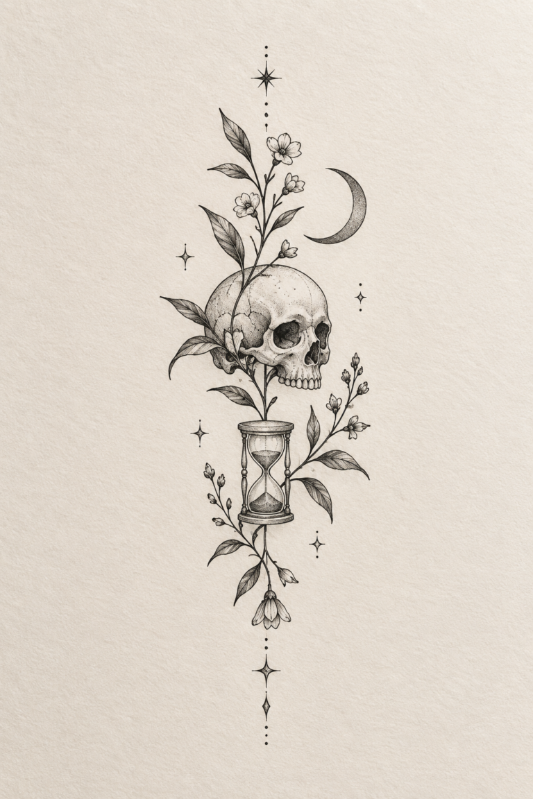 meaningful tiny memento mori tattoo inspiration