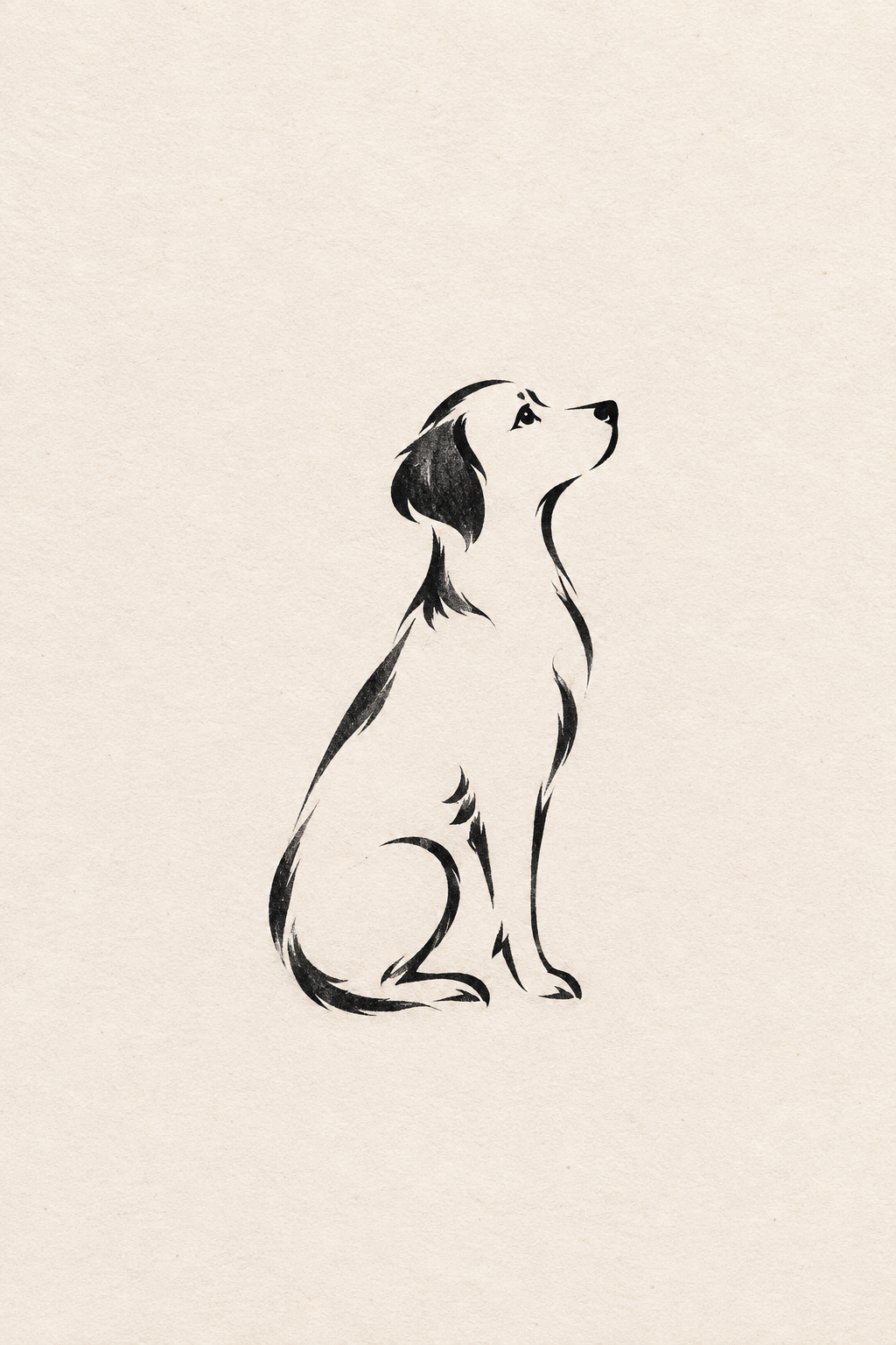 Simple Dog Silhouette small dog tattoo ideas concept