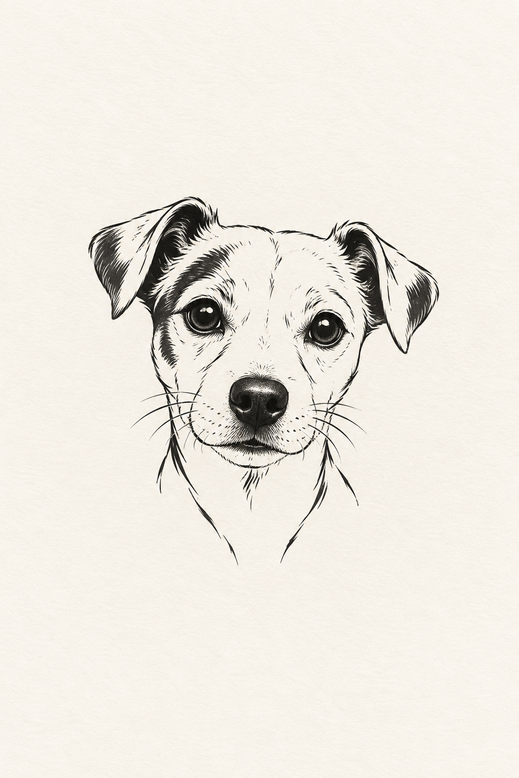 Minimalist Dog Head small dog tattoo ideas concept