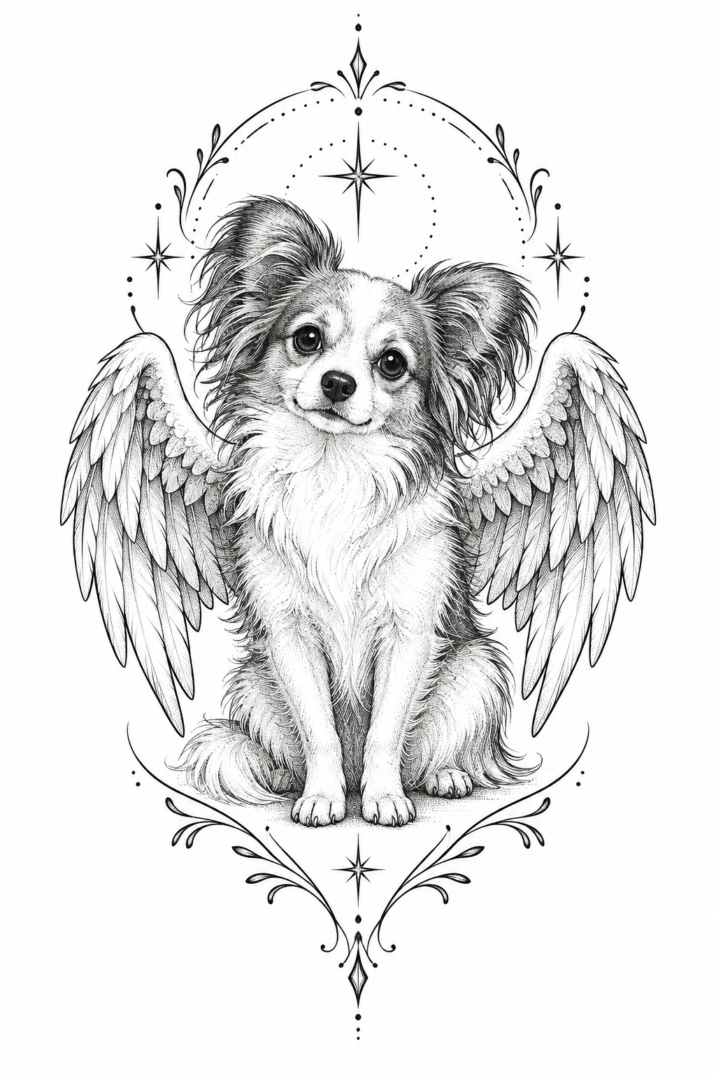 Dog with Wings small dog tattoo ideas concept
