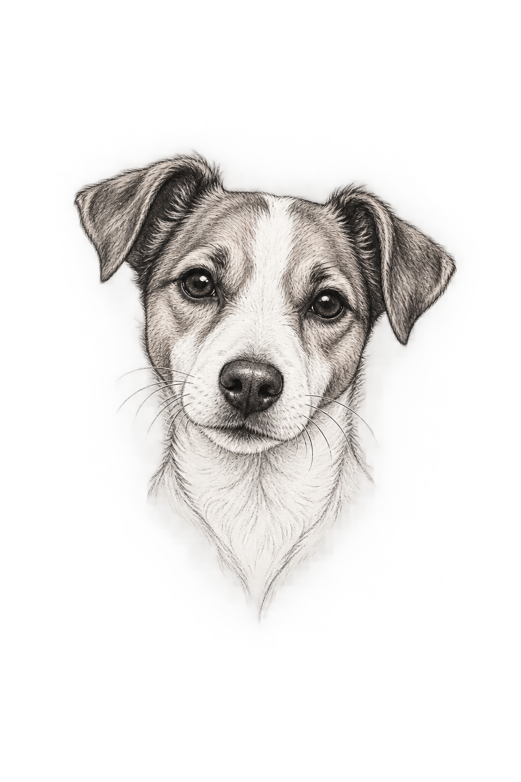Minimalist Dog Head small henna tattoos concept