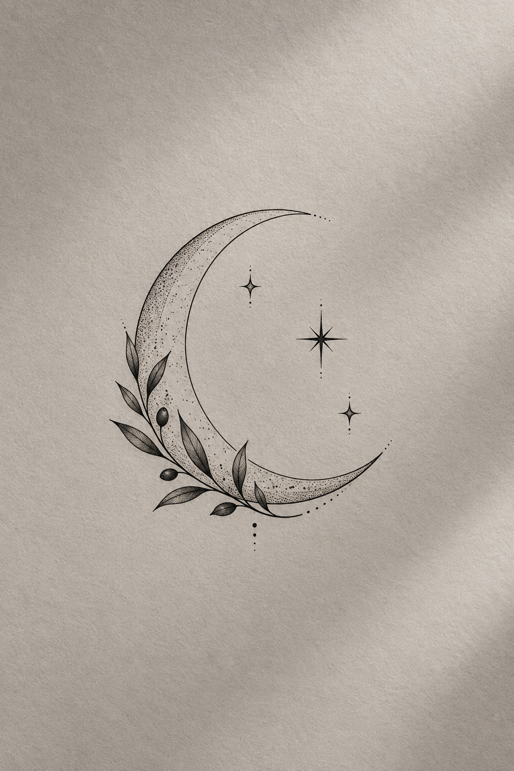 Phases in a row small moon tattoo idea