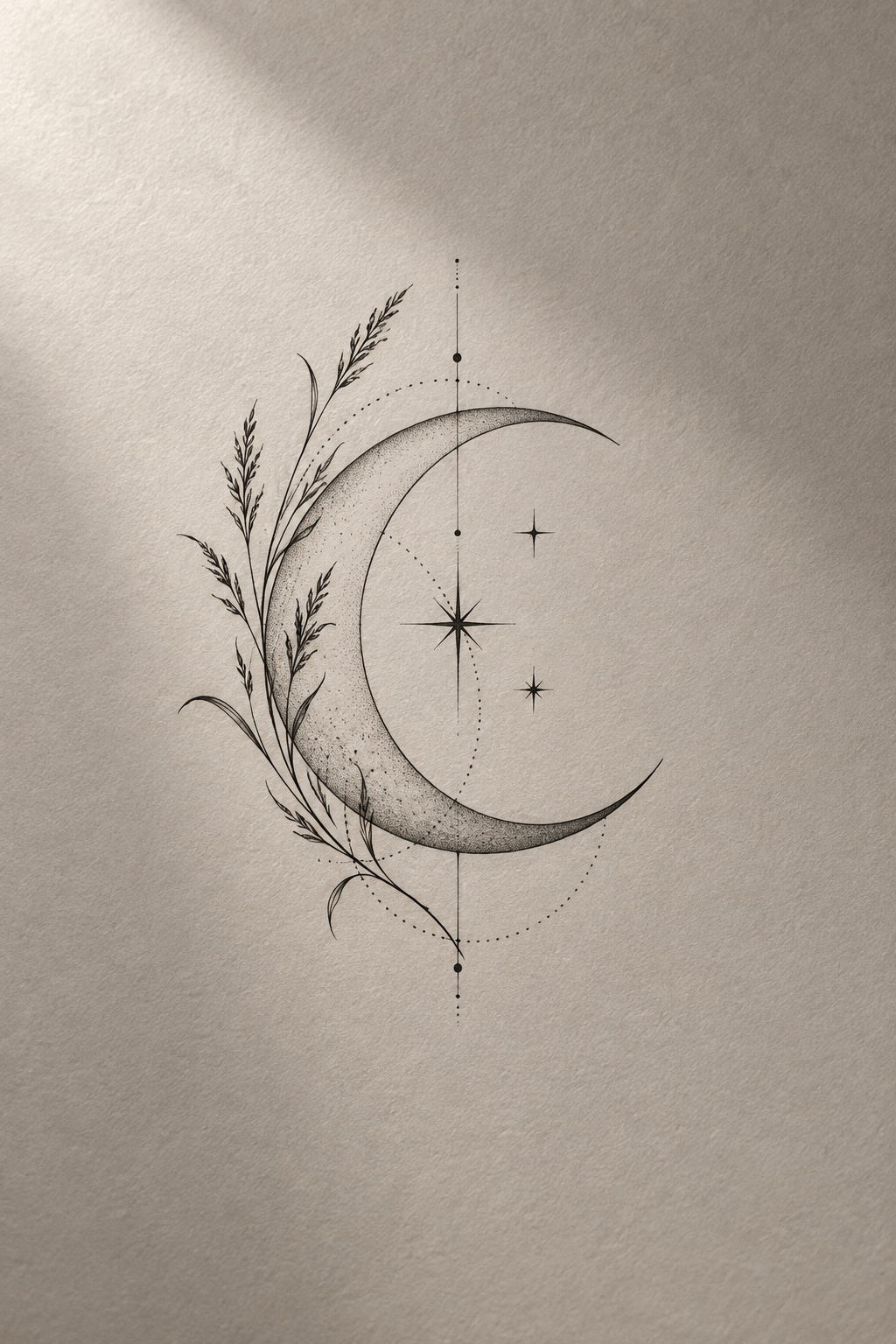Tiny eclipse small moon tattoo idea