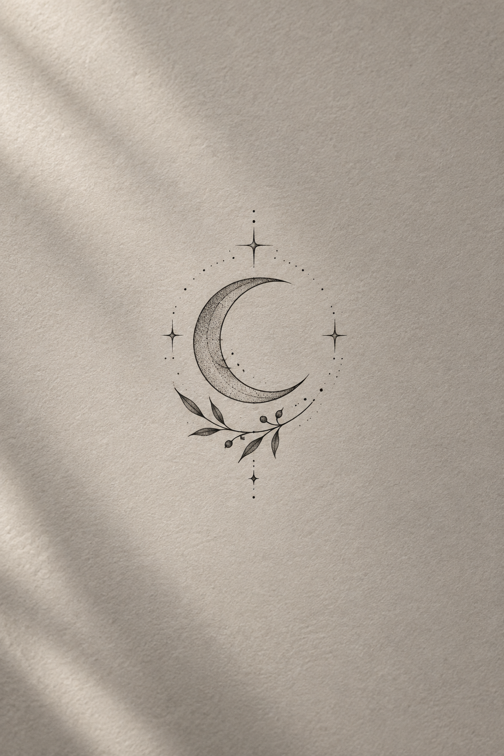 Personal moon symbol small moon tattoo idea