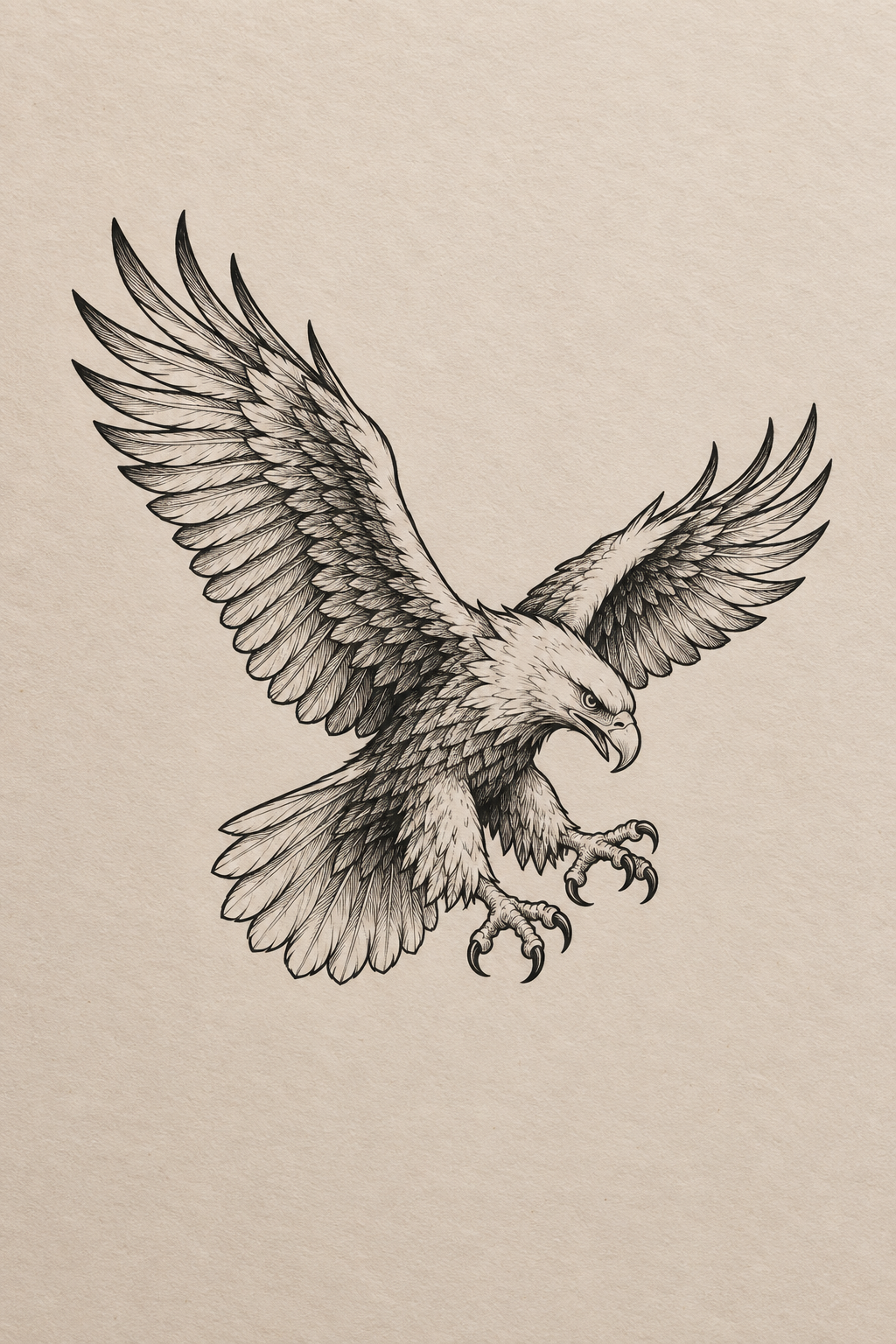 small tattoos for men: fierce eagle tattoo idea