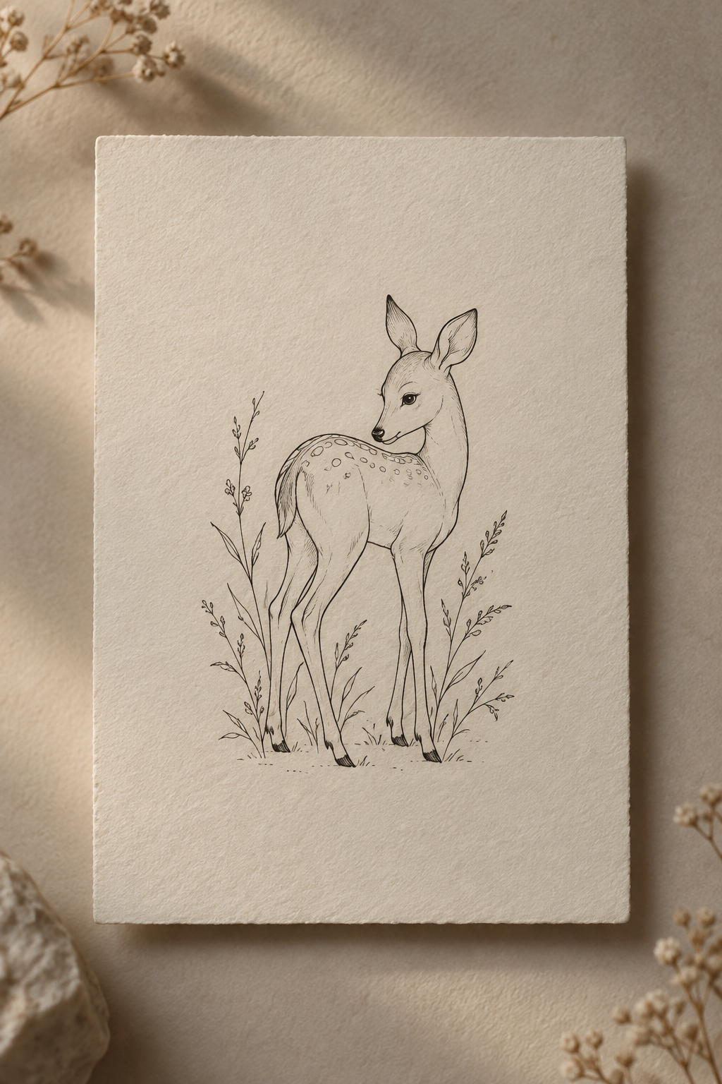 small tattoos for men: quiet deer tattoo idea