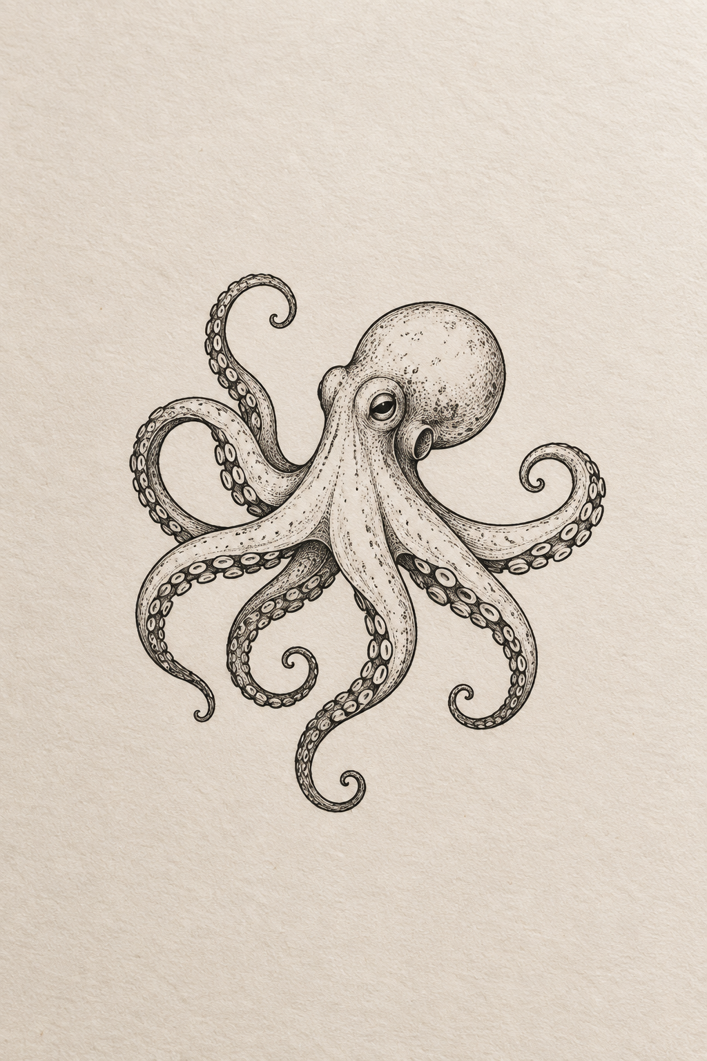 small tattoos for men: charismatic octopus tattoo idea
