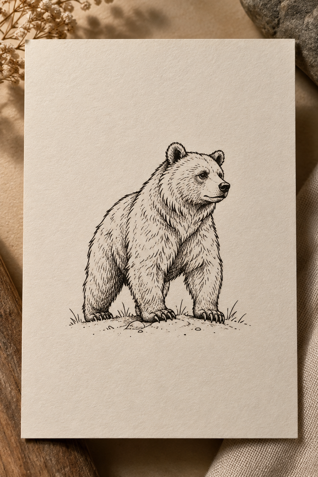 small tattoos for men: strong bear tattoo idea