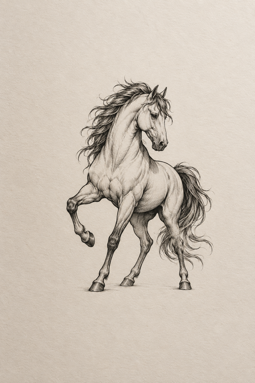 small tattoos for men: strong stallion tattoo idea