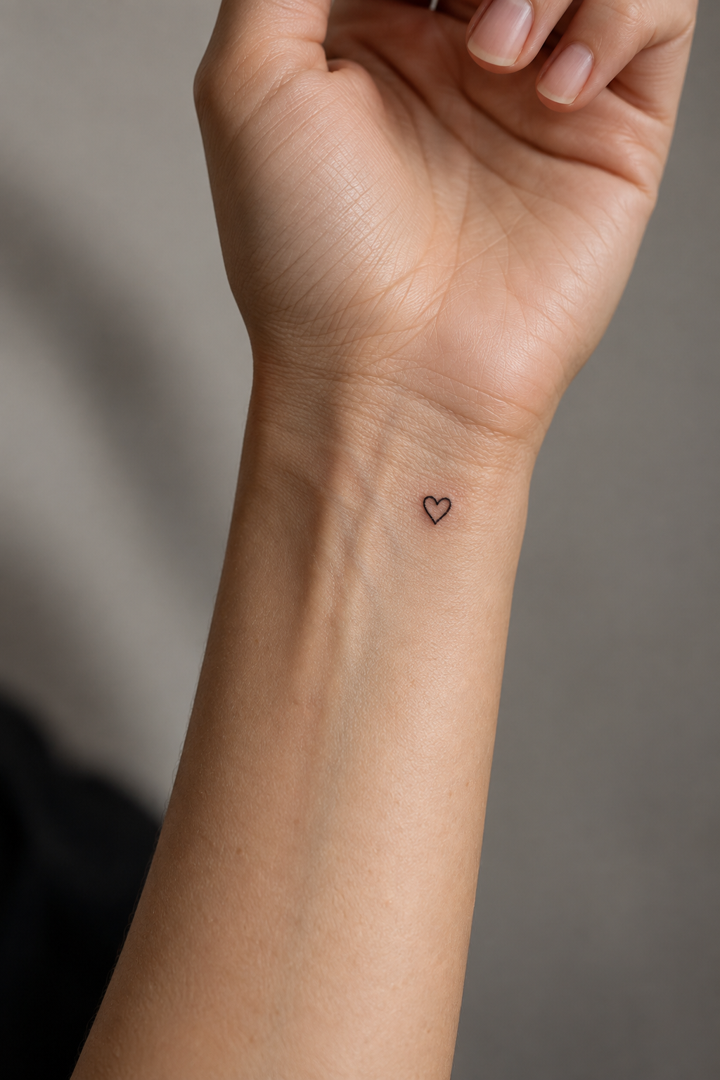 Tiny Heart small wrist tattoo idea