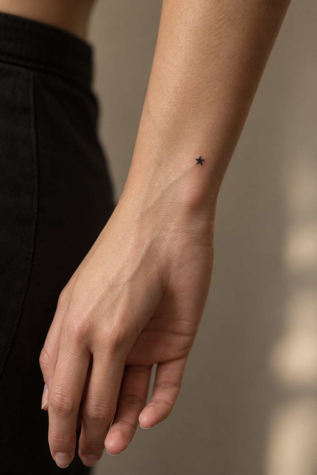 Tiny Star small wrist tattoo idea