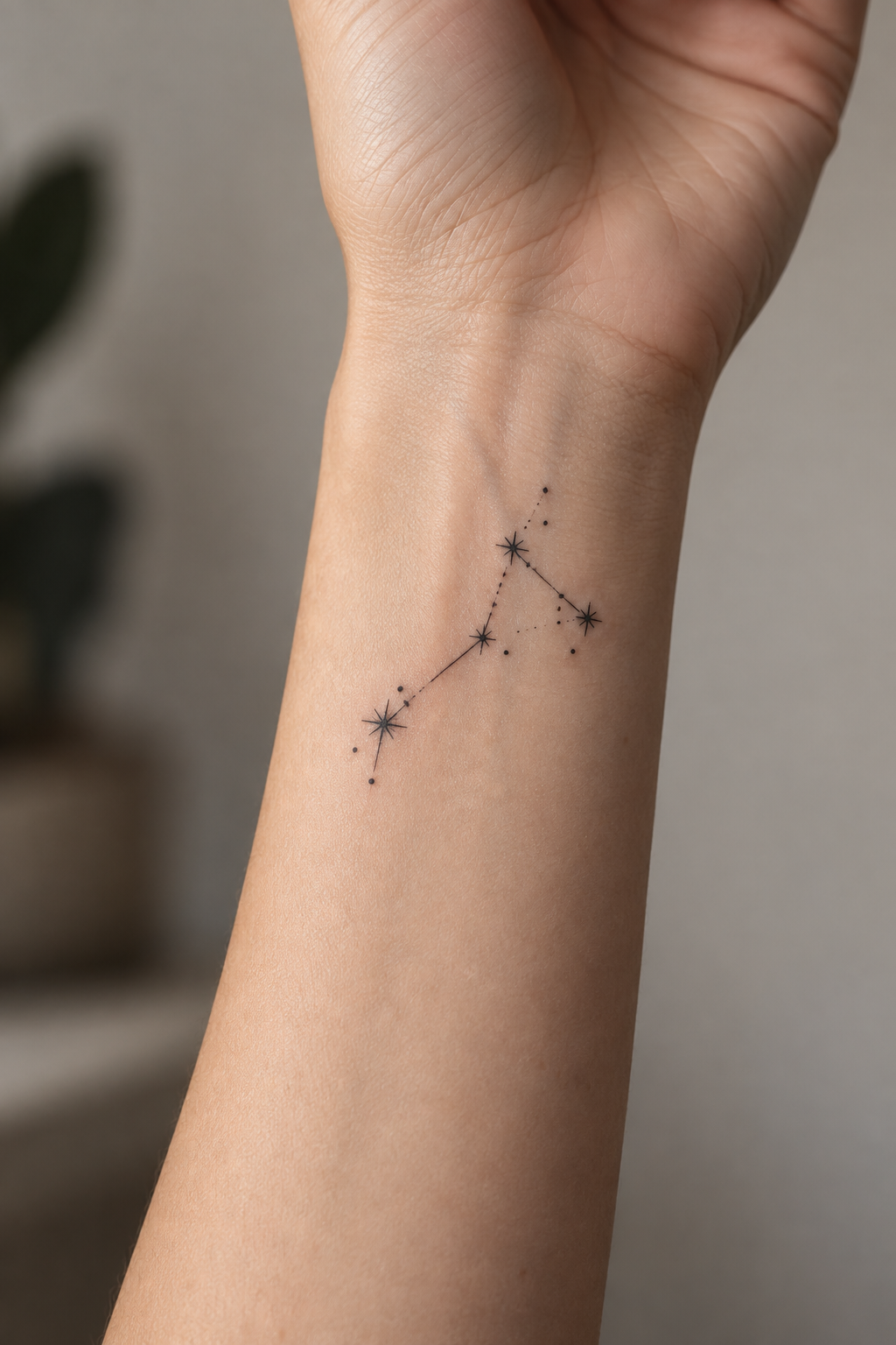 Constellation small wrist tattoo idea