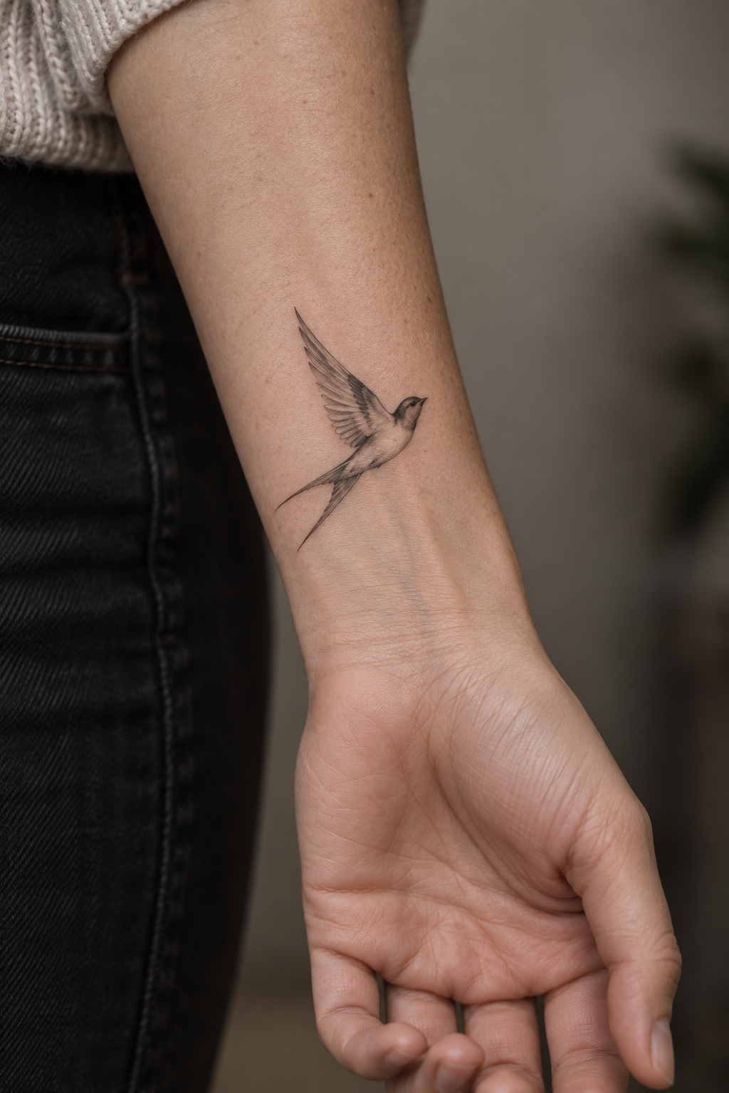 Small Bird small wrist tattoo idea