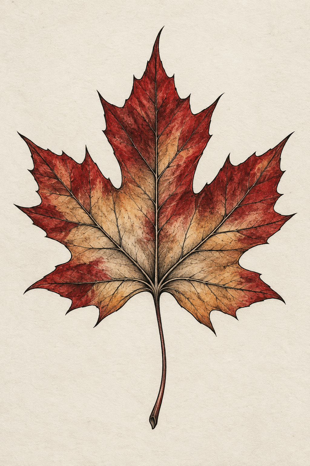 Weathered Leaf maple leaf tattoo idea