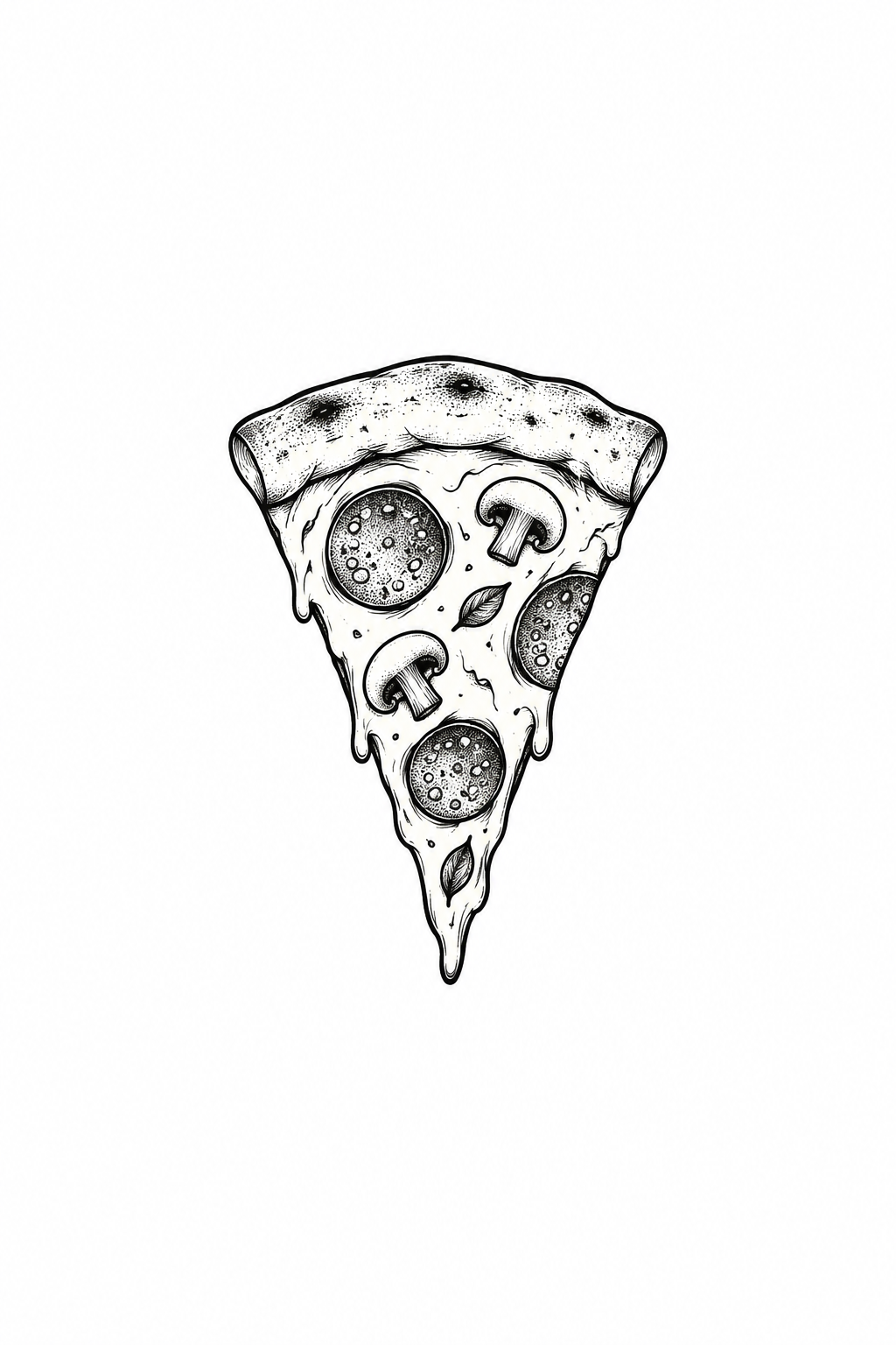 funny small tattoos idea: mini pizza slice