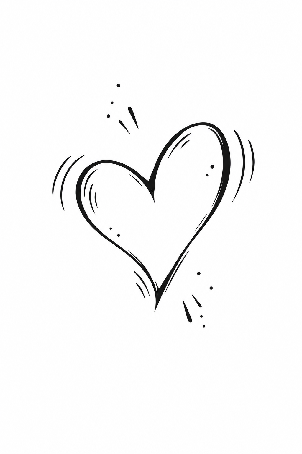 funny small tattoos idea: wobbling heart